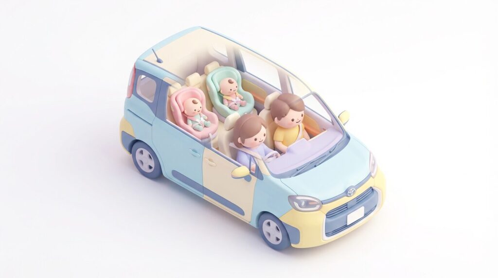 シエンタにチャイルドシートを3台設置できる？5人乗り・7人乗り別の配置術と選び方を徹底解説